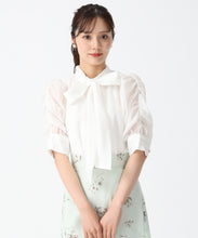 画像をギャラリービューアに読み込む, シャーリングシアーボウタイブラウス/TT538106