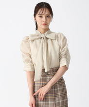 画像をギャラリービューアに読み込む, シャーリングシアーボウタイブラウス/TT538106