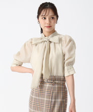 画像をギャラリービューアに読み込む, シャーリングシアーボウタイブラウス/TT538106