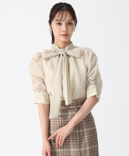画像をギャラリービューアに読み込む, シャーリングシアーボウタイブラウス/TT538106