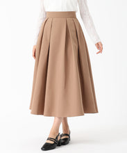 画像をギャラリービューアに読み込む, タックフレアカラースカート/MM537209 (キャメル)