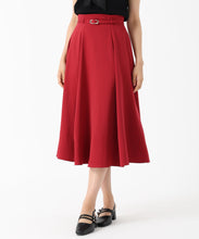 画像をギャラリービューアに読み込む, ベルト付きフレアスカート/MM537210 (レッド)