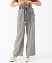 画像をギャラリービューアに読み込む, ベロアリボン2タックワイドパンツ/MM537302 (ブラック/ホワイト)