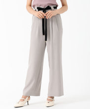 画像をギャラリービューアに読み込む, ベロアリボン2タックワイドパンツ/MM537302 (ライトグレー)