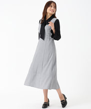 画像をギャラリービューアに読み込む, バッククロスストライプジャンスカ/MM537408 (グレー)