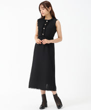 画像をギャラリービューアに読み込む, 【WEB限定予約販売/8月下旬発売予定】ツイードノースリワンピース/MM537414 (ブラック)
