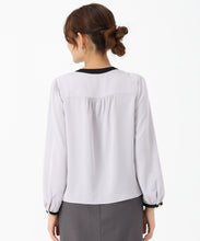 画像をギャラリービューアに読み込む, 配色バンドカラーブラウス/MM538110