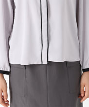 画像をギャラリービューアに読み込む, 配色バンドカラーブラウス/MM538110