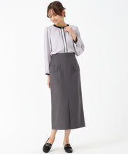 画像をギャラリービューアに読み込む, 配色バンドカラーブラウス/MM538110