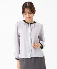 画像をギャラリービューアに読み込む, 配色バンドカラーブラウス/MM538110