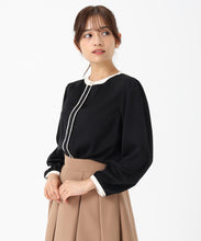 画像をギャラリービューアに読み込む, 配色バンドカラーブラウス/MM538110