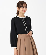 画像をギャラリービューアに読み込む, 配色バンドカラーブラウス/MM538110