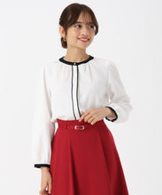 画像をギャラリービューアに読み込む, 配色バンドカラーブラウス/MM538110