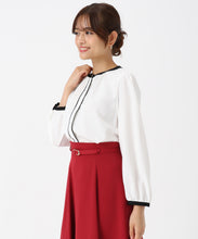 画像をギャラリービューアに読み込む, 配色バンドカラーブラウス/MM538110