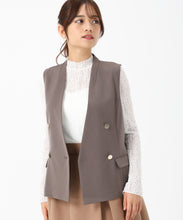 画像をギャラリービューアに読み込む, ダブル釦ジレ/MM538502 (ブラウン)