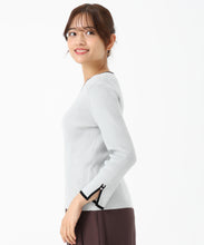 画像をギャラリービューアに読み込む, 配色袖スリットリブニット/MM558305