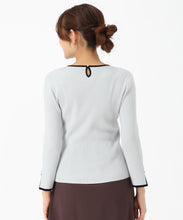 画像をギャラリービューアに読み込む, 配色袖スリットリブニット/MM558305