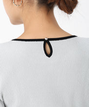 画像をギャラリービューアに読み込む, 配色袖スリットリブニット/MM558305