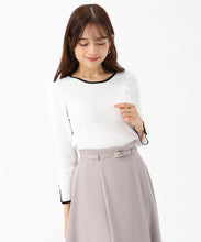 画像をギャラリービューアに読み込む, 配色袖スリットリブニット/MM558305