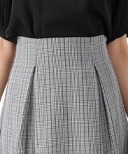 画像をギャラリービューアに読み込む, 【予約販売/9月上旬発売予定】チェック柄タックフレアスカート/MM537214