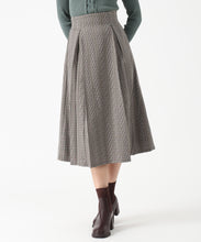 画像をギャラリービューアに読み込む, 【予約販売/9月上旬発売予定】チェック柄タックフレアスカート/MM537214 (ブラウン)