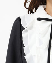 画像をギャラリービューアに読み込む, 襟付きラッフルコンビマーメイドワンピース/MM547406