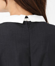 画像をギャラリービューアに読み込む, 襟付きラッフルコンビマーメイドワンピース/MM547406