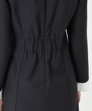 画像をギャラリービューアに読み込む, 襟付きラッフルコンビマーメイドワンピース/MM547406