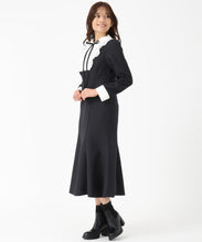 画像をギャラリービューアに読み込む, 襟付きラッフルコンビマーメイドワンピース/MM547406