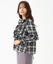画像をギャラリービューアに読み込む, チェック柄フリルレイヤードブラウス/MM548106
