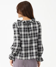 画像をギャラリービューアに読み込む, チェック柄フリルレイヤードブラウス/MM548106