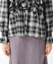 画像をギャラリービューアに読み込む, チェック柄フリルレイヤードブラウス/MM548106