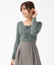 画像をギャラリービューアに読み込む, リボン編み上げ2wayニット/MM548302