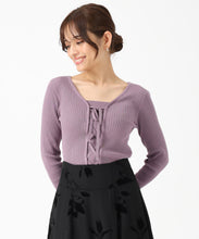 画像をギャラリービューアに読み込む, リボン編み上げ2wayニット/MM548302