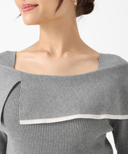 画像をギャラリービューアに読み込む, 2way配色アシメケープニット/MM548303