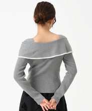 画像をギャラリービューアに読み込む, 2way配色アシメケープニット/MM548303