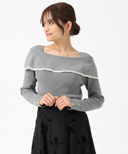 画像をギャラリービューアに読み込む, 2way配色アシメケープニット/MM548303