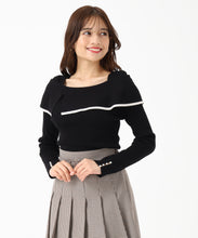 画像をギャラリービューアに読み込む, 2way配色アシメケープニット/MM548303