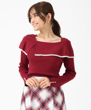 画像をギャラリービューアに読み込む, 2way配色アシメケープニット/MM548303