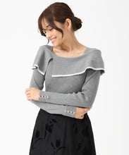 画像をギャラリービューアに読み込む, 2way配色アシメケープニット/MM548303