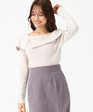 画像をギャラリービューアに読み込む, 2way配色アシメケープニット/MM548303 (ベージュ)