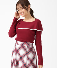 画像をギャラリービューアに読み込む, 2way配色アシメケープニット/MM548303 (レッド)