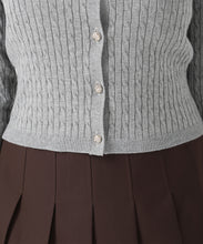 画像をギャラリービューアに読み込む, 取り外し襟付きケーブルカーディガン/MM548402