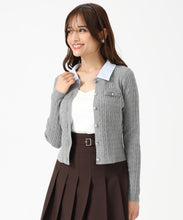 画像をギャラリービューアに読み込む, 取り外し襟付きケーブルカーディガン/MM548402
