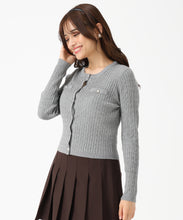 画像をギャラリービューアに読み込む, 取り外し襟付きケーブルカーディガン/MM548402