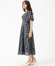 画像をギャラリービューアに読み込む, 2wayオフショルチェックフレアワンピース/MM557410