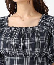 画像をギャラリービューアに読み込む, 2wayオフショルチェックフレアワンピース/MM557410