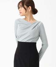 画像をギャラリービューアに読み込む, ドレープカットトップス/MM558202 (ライトグリーン)