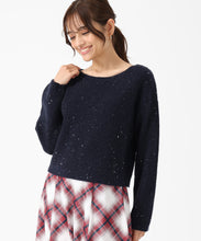 画像をギャラリービューアに読み込む, スパンコールラメニット/MM558306 (ネイビー)