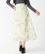 画像をギャラリービューアに読み込む, 大花柄フレアスカート/TT537208 (イエロー)